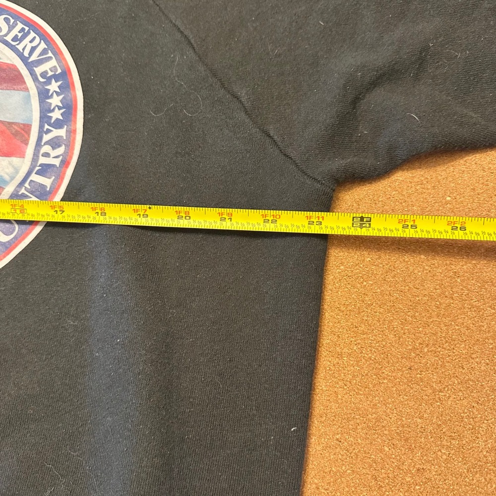 Fruit of the Loom Sweatshirt Womens XL Black US Army Reserve Vintage Raglan USA - Picture 4 of 7